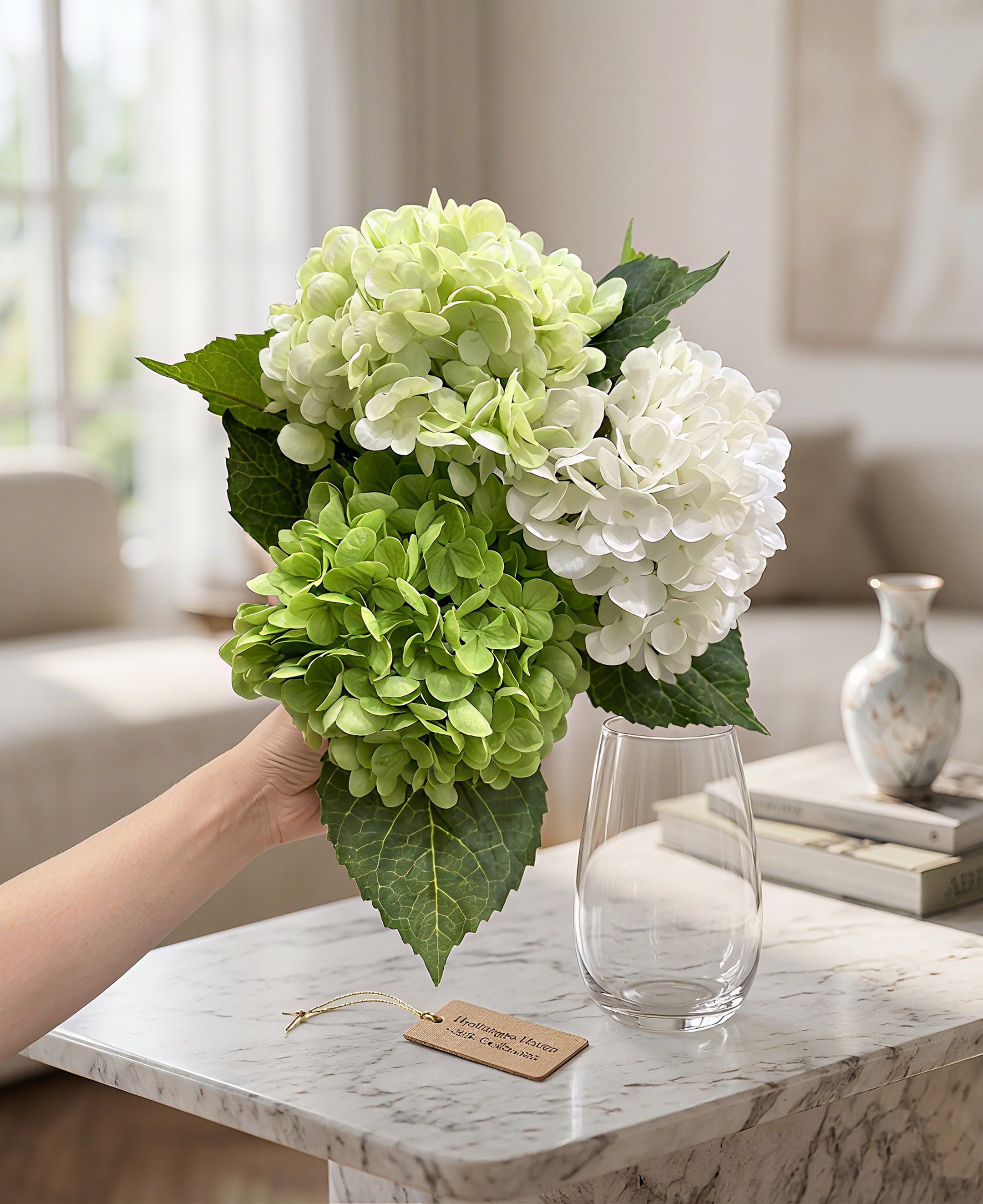 RunaVasto Real Touch Artificial Hydrangea Flowers, Premium Lifelike Faux Hydrangea Bouquets for Cozy Home Decor & Floral Arrangements