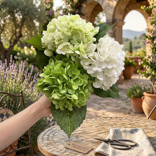 RunaVasto Real Touch Artificial Hydrangea Flowers, Premium Lifelike Faux Hydrangea Bouquets for Cozy Home Decor & Floral Arrangements